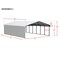 Arrow Storage Products Galvanized Steel Carport, W/ 1-Sided Enclosure, Compact Car Metal Carport Kit, 20'x29'x9, Eggshell CPH202909ECL1 - alternate 6